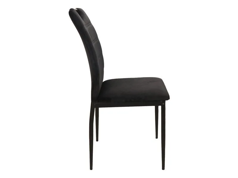 Krzesło tapicerowane RIP VELVET czarne do salonu | MIRAT. w stylu GLAMOUR, LOFT kolekcja