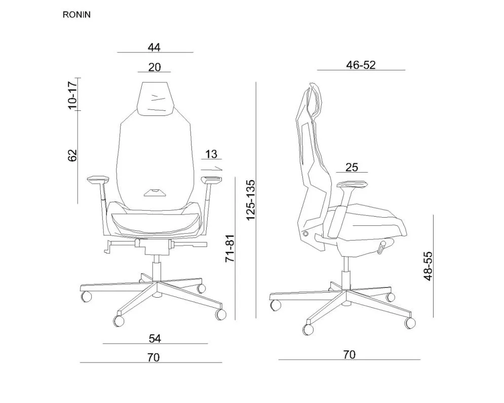 Fotel biurowy RONIN biały/szary elastomer do komputera I sklep meblowy MIRAT.