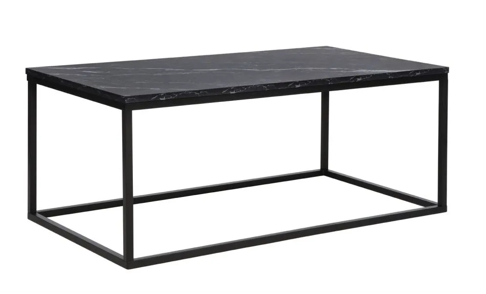 Ława ROSSI A 110x60 czarna z efektem marmuru I sklep meblowy MIRAT. styl GLAMOUR, LOFT