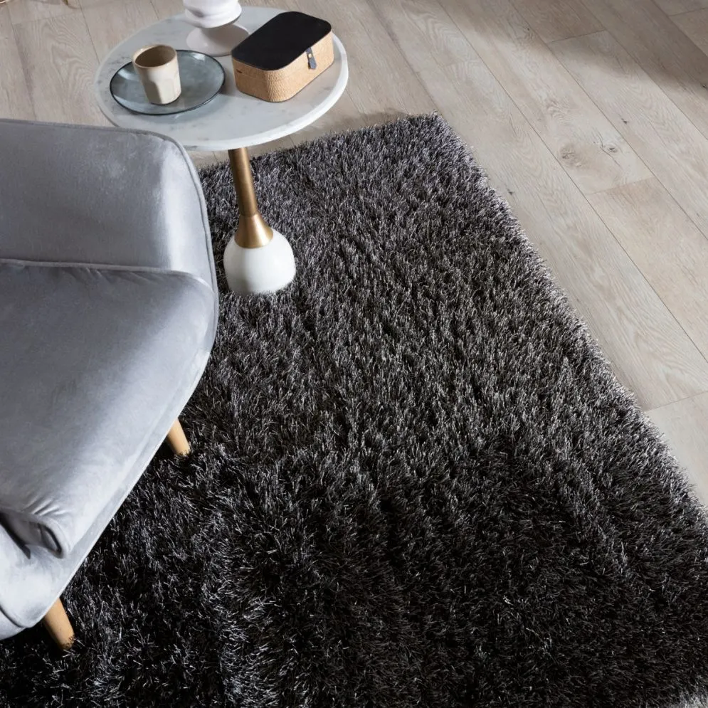 Dywan CAELUM 120x180 czarny typu shaggy I sklep meblowy MIRAT.