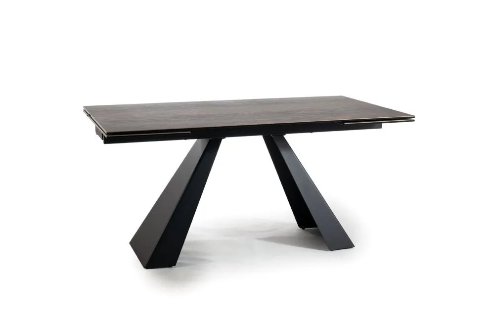 Stół SALVADORE CERAMIC 160(240)x90 brązowy I sklep meblowy MIRAT. styl LOFT