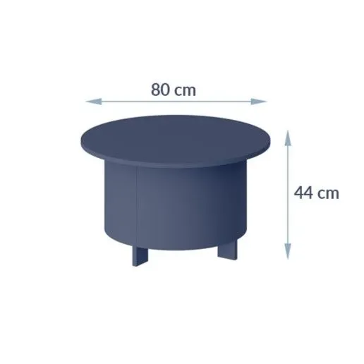 Ława okrągła SALVO AC 80x80 kaszmirowa I sklep meblowy MIRAT. styl PASTELE