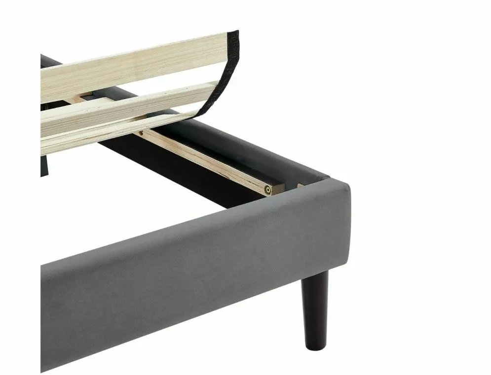 Łóżko tapicerowane SAVANA VELVET 120x200 szare do sypialni I sklep meblowy MIRAT. styl GLAMOUR