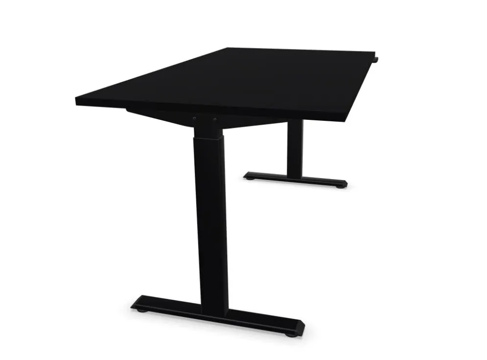 Biurko eCOMO 140x70cm czarne z regulacją biurowe I sklep meblowy MIRAT.