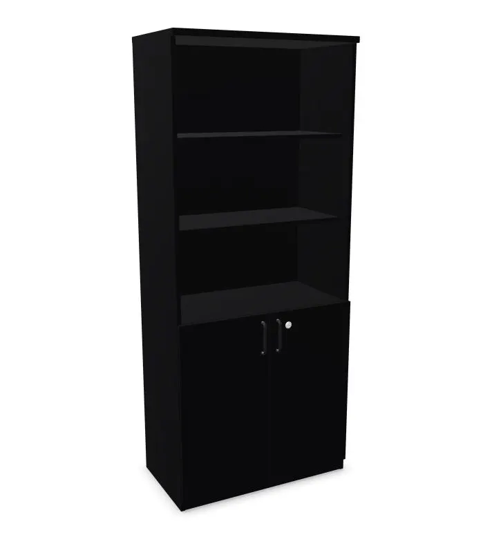 Regał biurowy EASY SPACE CABINET HO 5-OH 80cm czarny zamykany I sklep meblowy MIRAT.