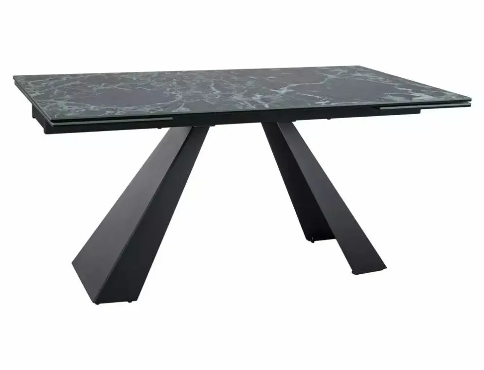 Stół rozkładany SALVADORE CERAMIC 160(240)x90 morski verde alpi z ceramiczym blatem I sklep meblowy MIRAT. styl GLAMOUR, LOFT