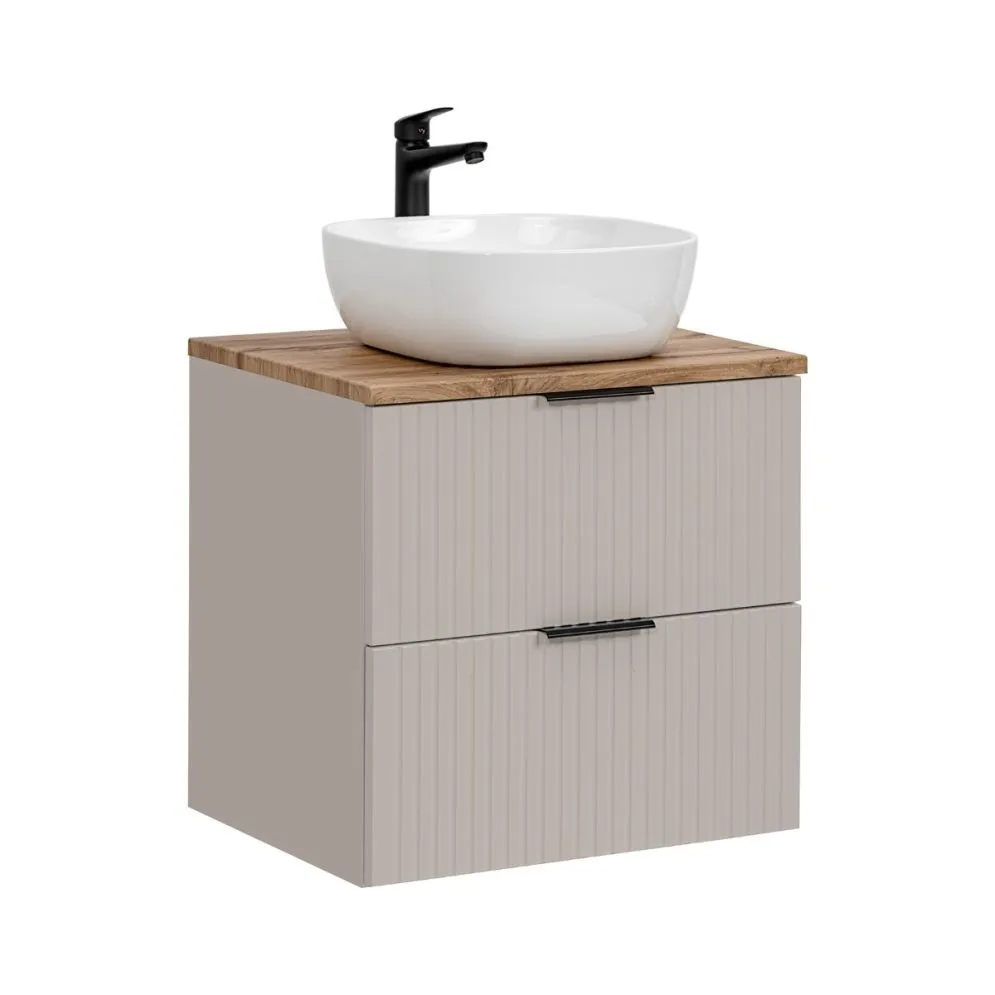 Szafka pod umywalkę ADEL CASHMERE 82-60-2S 60cm kaszmirowa glamour I sklep meblowy MIRAT. styl GLAMOUR, RYFLOWANY kolekcja ADEL