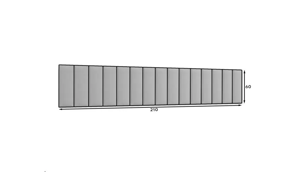 Zestaw 15 welurowych paneli tapicerowanych SQUARE 210x60 zielony I sklep meblowy MIRAT.
