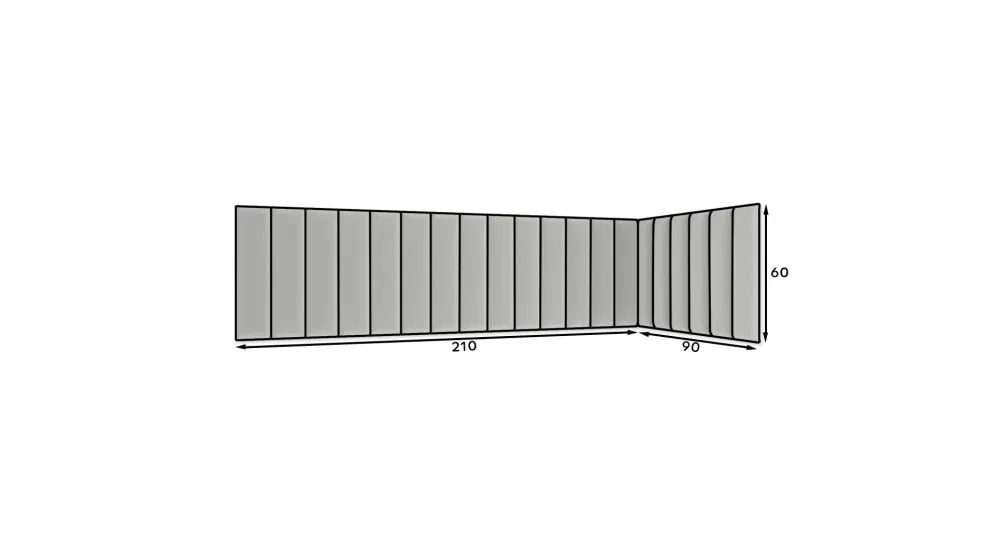 Zestaw 20 aksamitnych paneli tapicerowanych SQUARE 210x90x60 granatowy I sklep meblowy MIRAT.