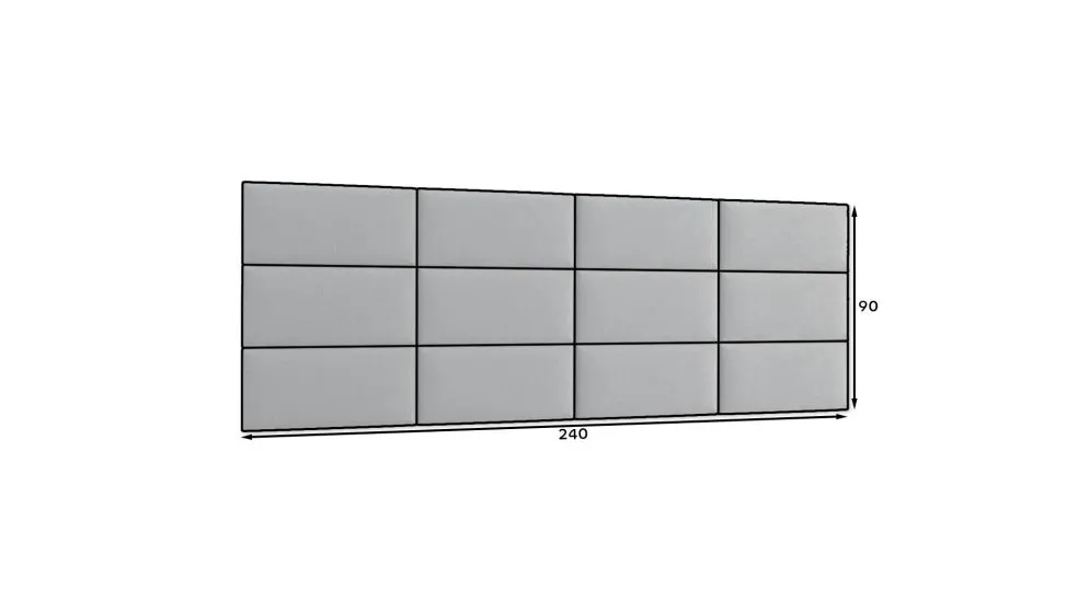 Zestaw 12 paneli tapicerowanych SQUARE 240x90 granatowy do pokoju dziecka I sklep meblowy MIRAT.