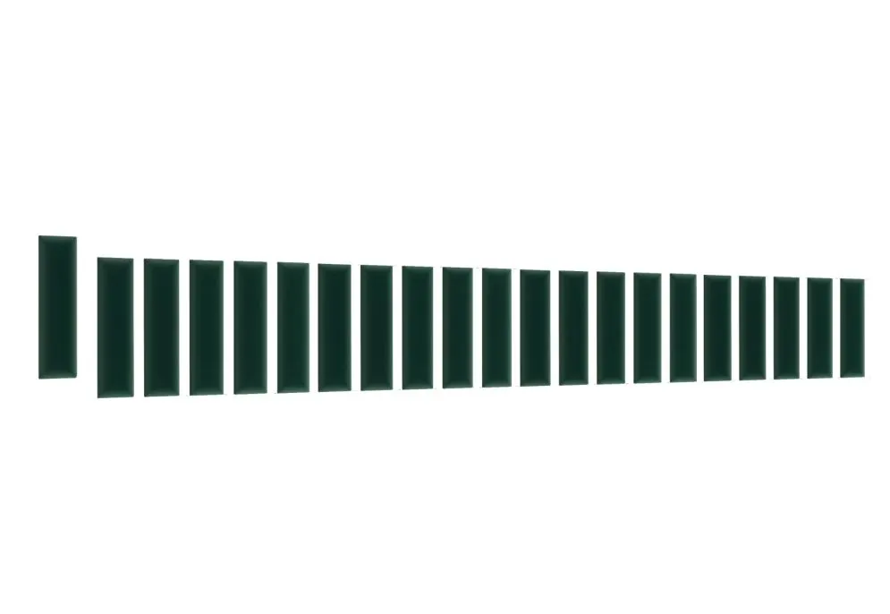 Zestaw 20 miękkich paneli tapicerowanych SQUARE 210x90x60 zielony I sklep meblowy MIRAT.