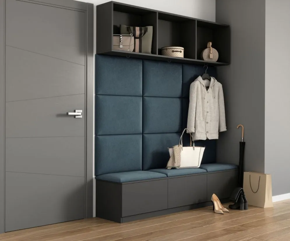 Panel tapicerowany SQUARE 60x40 morski dekoracyjny welurowy I sklep meblowy MIRAT.