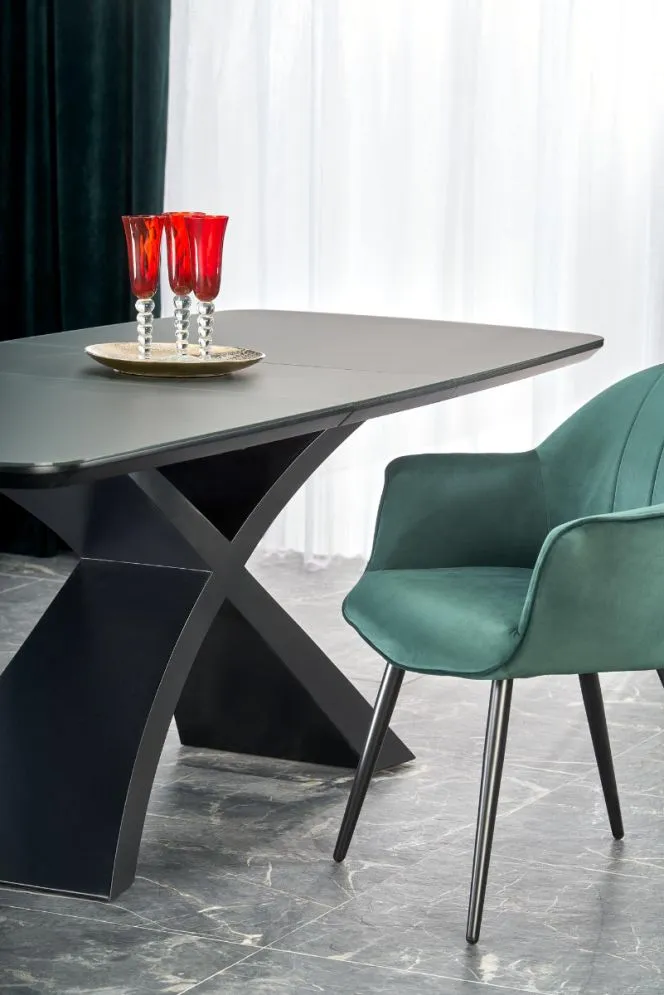 Krzesło tapicerowane K468 VELVET zielone nowoczesne welurowe | MIRAT. w stylu GLAMOUR kolekcja