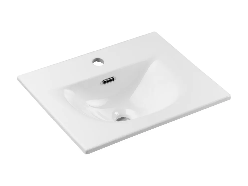Szafka pod umywalkę NOVA WHITE 82-50-2D 50cm biała ryflowane fronty I sklep meblowy MIRAT. styl RYFLOWANY