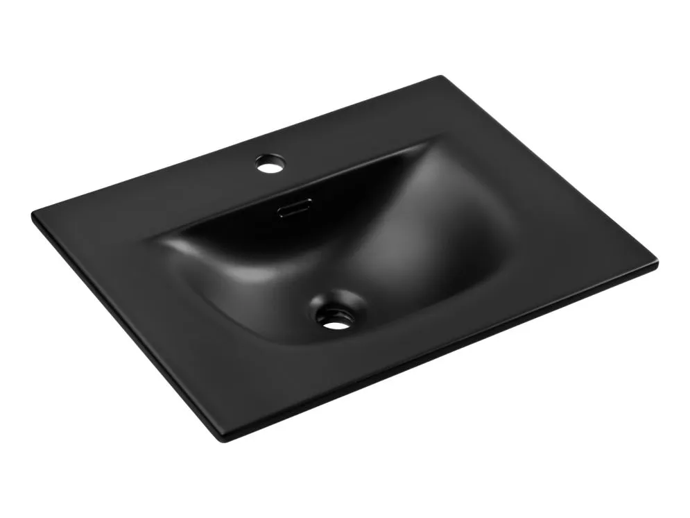 Szafka pod umywalkę LUXOR BLACK 82-60-2S 60cm dąb olejowany/czarna wisząca I sklep meblowy MIRAT. styl GLAMOUR