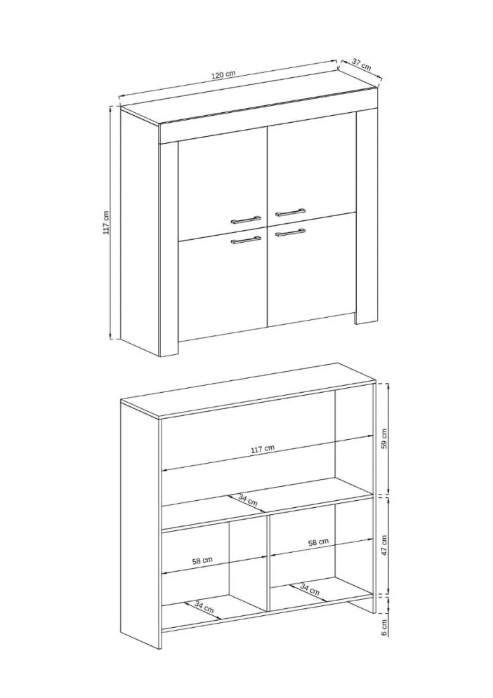 Komoda BROKON 120 dąb riviera do salonu | MIRAT. w stylu kolekcja BROKON