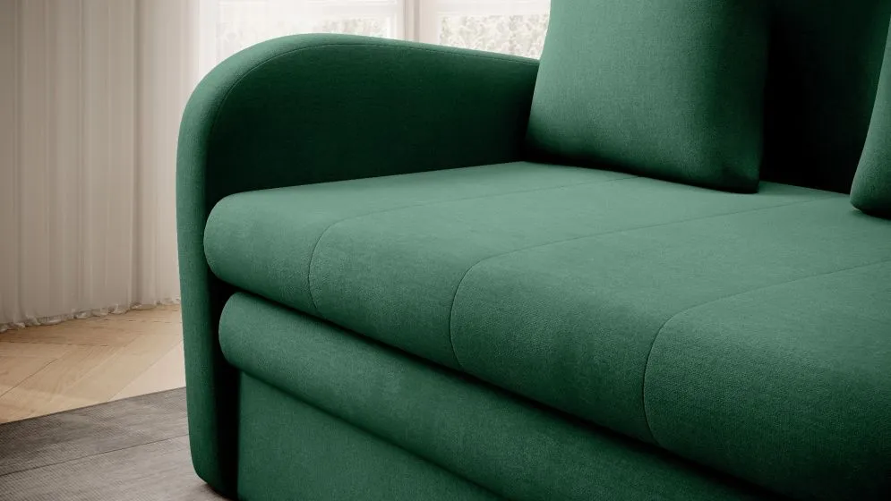Sofa rozkładana z funkcją spania ARIO zielona do salonu I sklep meblowy MIRAT.