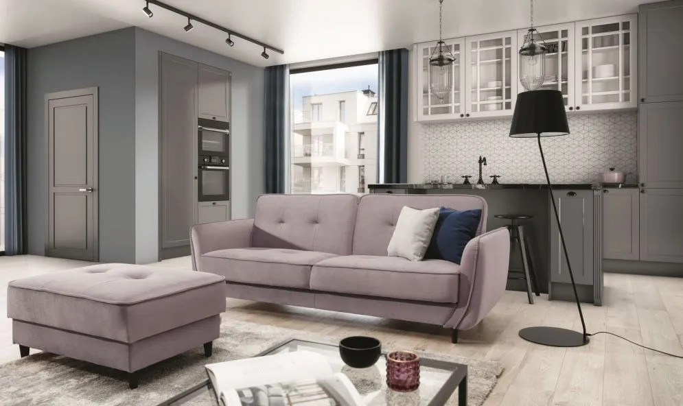 Sofa rozkładana BELLIS VELVET żółta I sklep meblowy MIRAT.