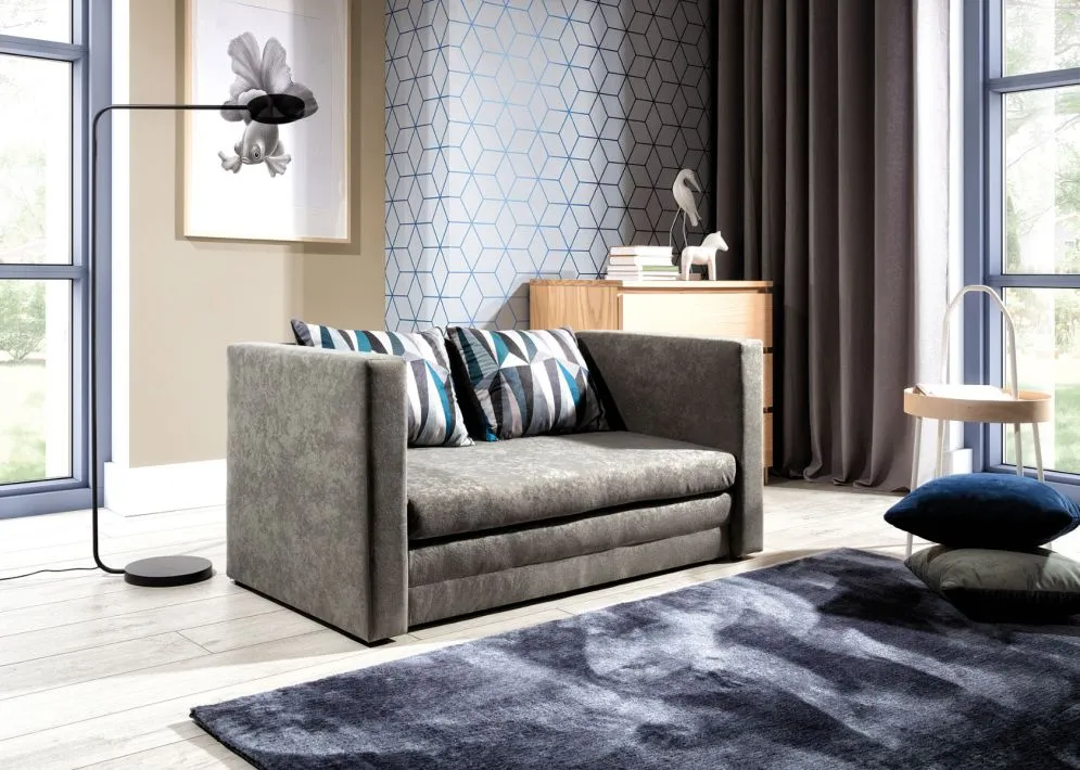Sofa rozkładana z funkcją spania NEVA szara dla dziecka | MIRAT.
