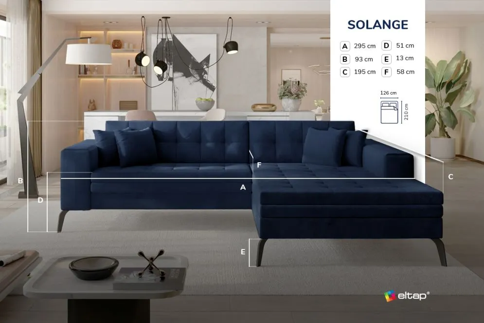 Narożnik z funkcją spania SOLANGE VELVET zielony prawy rozkładany | MIRAT. w stylu GLAMOUR kolekcja