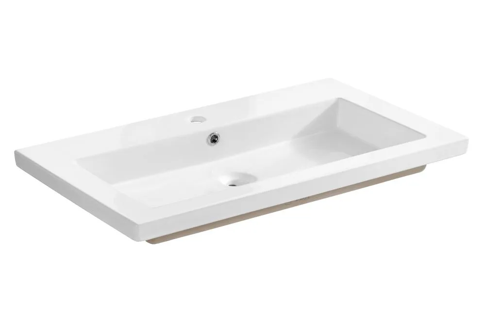 Szafka pod umywalkę CAPRI 80 cm czarna mat wisząca z szufladami | MIRAT. w stylu  kolekcja CAPRI