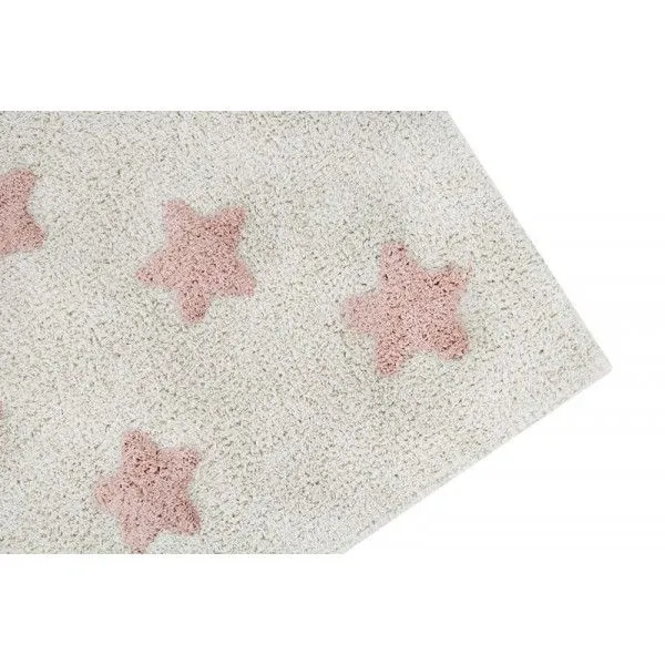 Dywan dziecięcy STARS NATURAL VINTAGE NUDE 120x160 beżowy w różowe gwiazdki | MIRAT. w stylu kolekcja