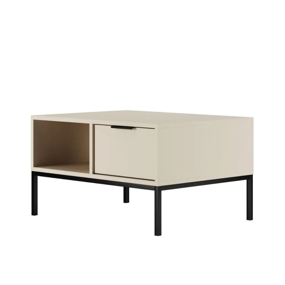 Stolik kawowy AUSTIN 80x60 kaszmir/czarny do salonu I sklep meblowy MIRAT. styl GLAMOUR