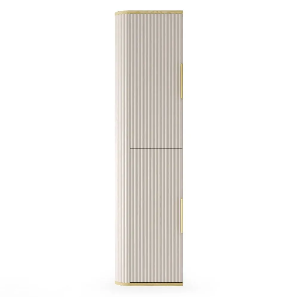Wisząca szafka łazienkowa RIVELA 2D 40x160cm kaszmirowa I sklep meblowy MIRAT. styl GLAMOUR, RYFLOWANY