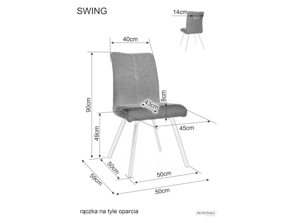 Krzesło tapicerowane SWING BREGO oliwkowe w stylu loft I sklep meblowy MIRAT. styl LOFT