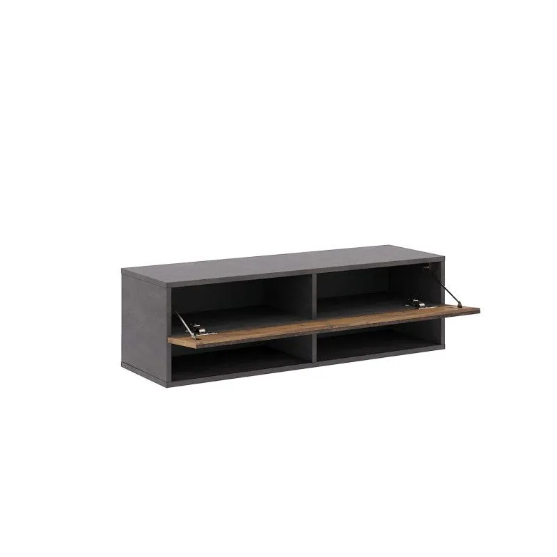 Szafka RTV DERBY 100cm grafit matera/dąb old style do salonu | sklep MIRAT styl LOFT, SKANDYNAWSKI