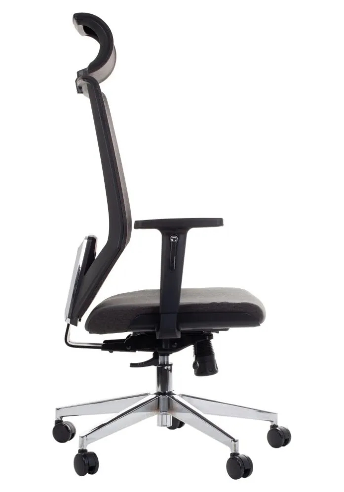 Fotel biurowy ZN-805-C szary nowoczesny | MIRAT.
