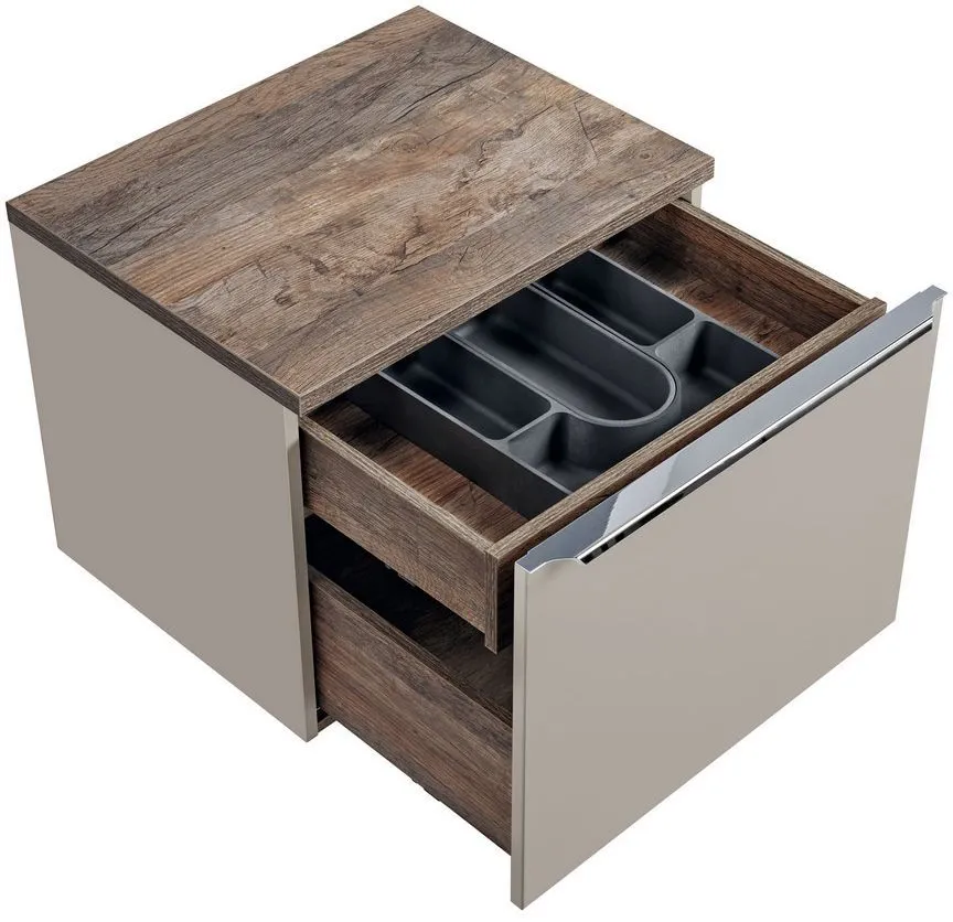 Szafka pod umywalkę nablatową SANTA FE TAUPE 60 szara krzemowa COMAD | MIRAT. styl LOFT kolekcja SANTA FE TAUPE