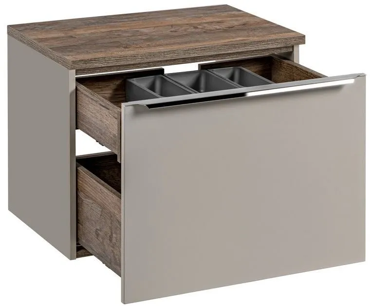 Szafka pod umywalkę nablatową SANTA FE TAUPE 60 szara krzemowa COMAD | MIRAT. styl LOFT kolekcja SANTA FE TAUPE