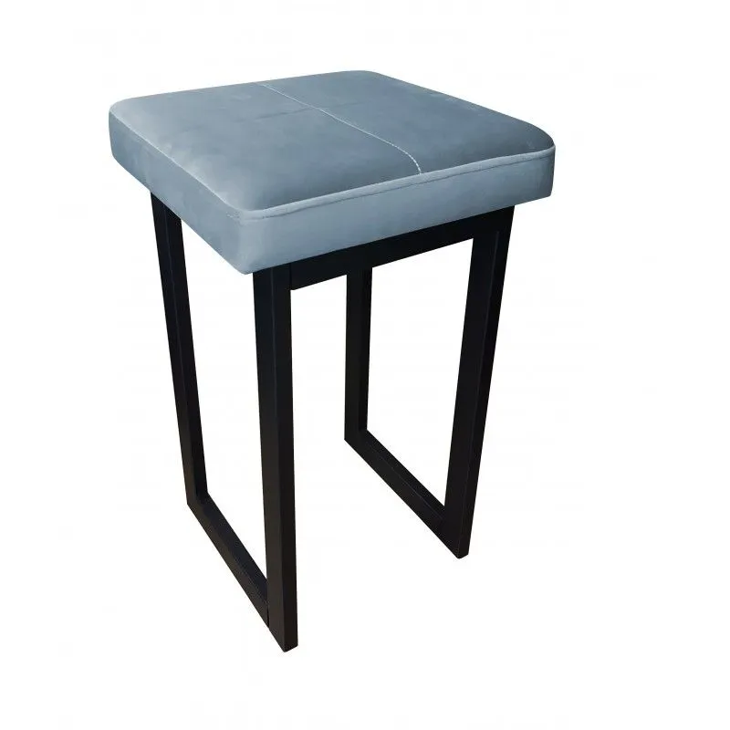 Taboret MAESTRO BL VELVET szary na metalowych nogach | MIRAT. w stylu kolekcja