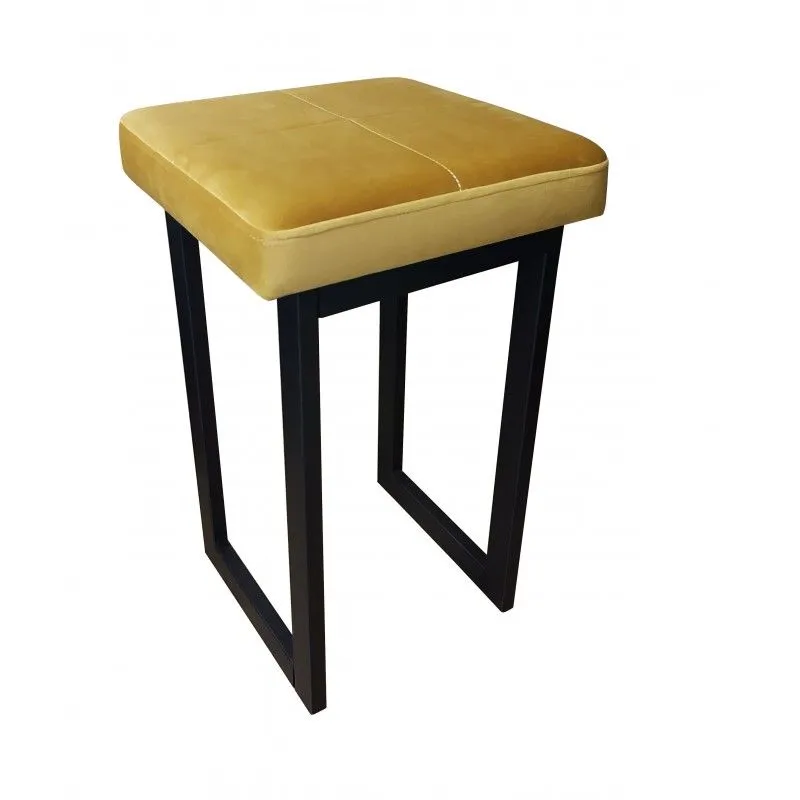 Taboret MAESTRO MG VELVET musztardowy/curry na metalowych nogach | MIRAT. w stylu kolekcja