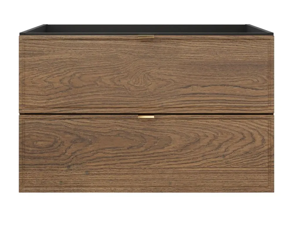Szafka pod umywalkę nablatową TALIA CASELLA 2S 80cm dąb casella/czarny mat z blatem I sklep meblowy MIRAT. styl KLASYCZNY, LOFT