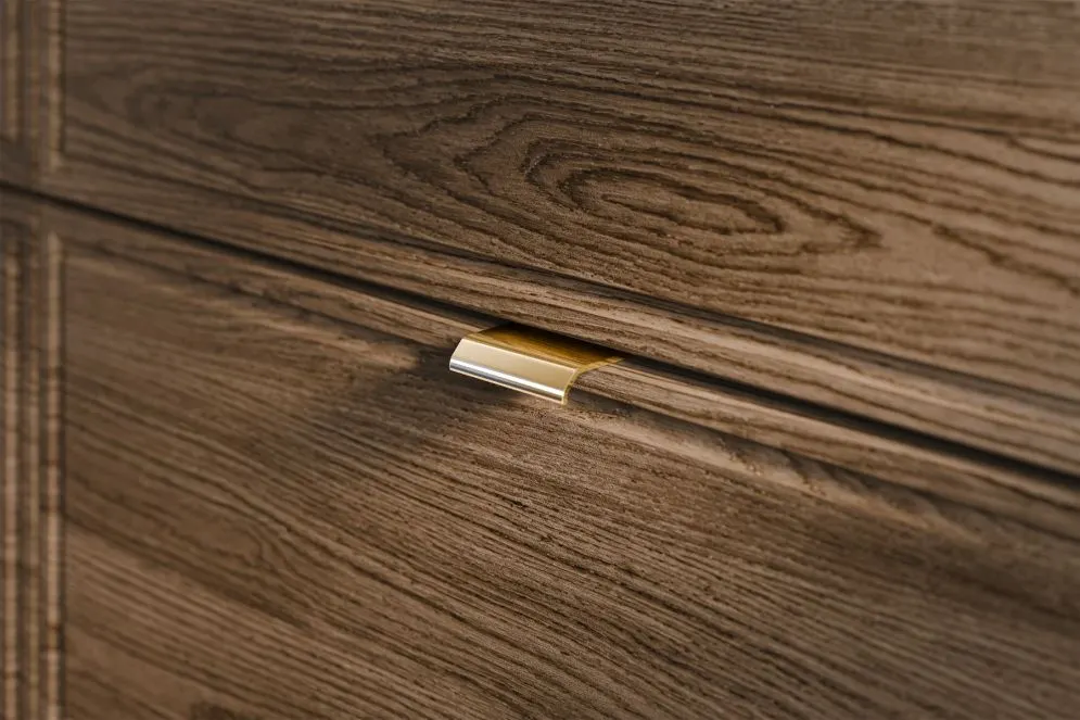 Szafka pod umywalkę nablatową TALIA CASELLA 2S 60cm dąb casella/czarny mat z blatem MIRAT. styl KLASYCZNY, LOFT