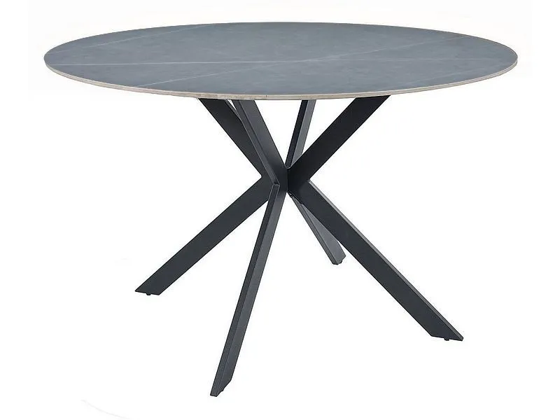Stół okrągły TALIA 90x90 szary marmur/czarny w stylu loft I sklep meblowy MIRAT. styl LOFT