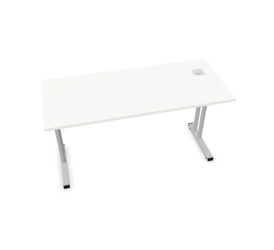 Biurko EASY SPACE C-LEG RC 140x60cm białe do nauki I sklep meblowy MIRAT.