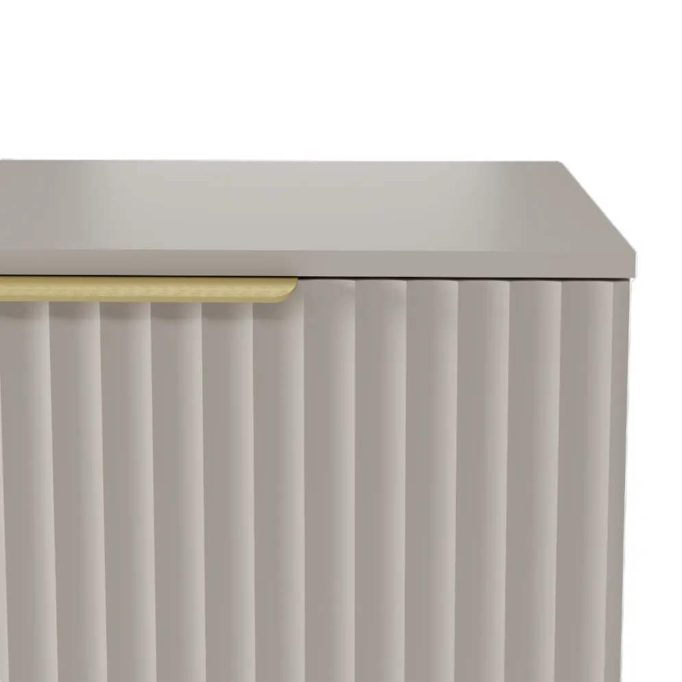 Szafka pod umywalkę nablatową TIBU 2.0 1S 80cm kaszmirowa I sklep meblowy MIRAT. styl GLAMOUR, RYFLOWANY