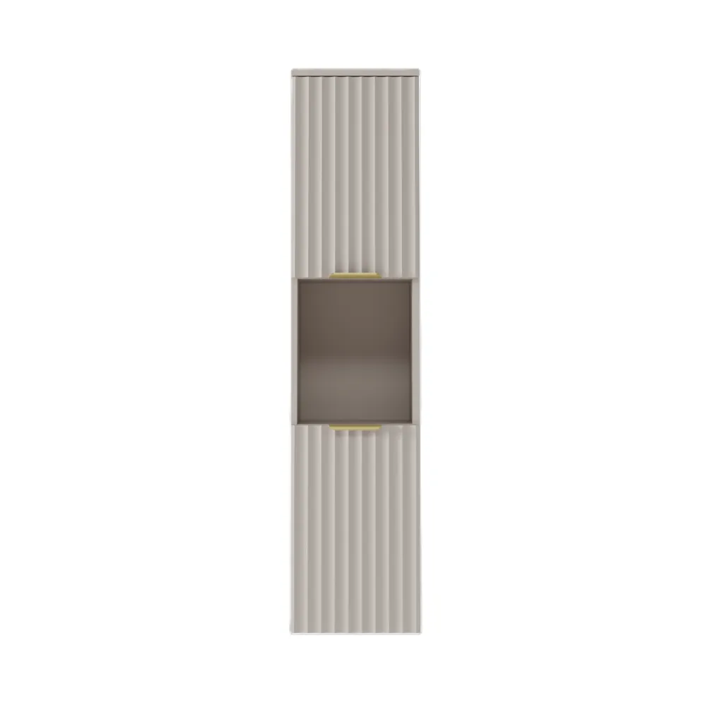 Wisząca szafka łazienkowa TIBU 2.0 2D 40x115cm kaszmirowa I sklep meblowy MIRAT. styl GLAMOUR, RYFLOWANY