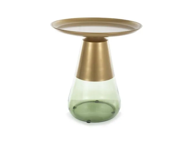 Stolik kawowy TIFFANY A GOLD 50x50 złoty/zielony nowoczesny I sklep meblowy MIRAT. styl GLAMOUR
