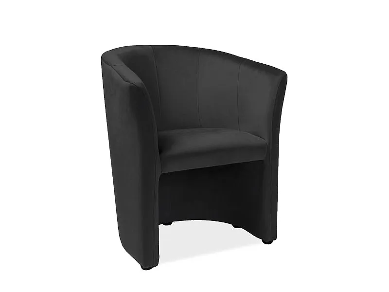 Fotel TM-1 VELVET czarny aksamitny wypoczynkowy | MIRAT. w stylu kolekcja TM