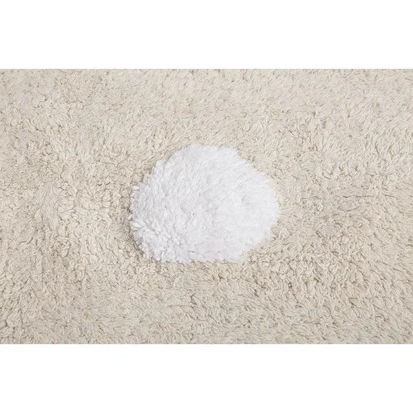 Dywan dziecięcy TOPOS CREMA/BEIGE 120x160 beżowy w białe kropki | MIRAT.