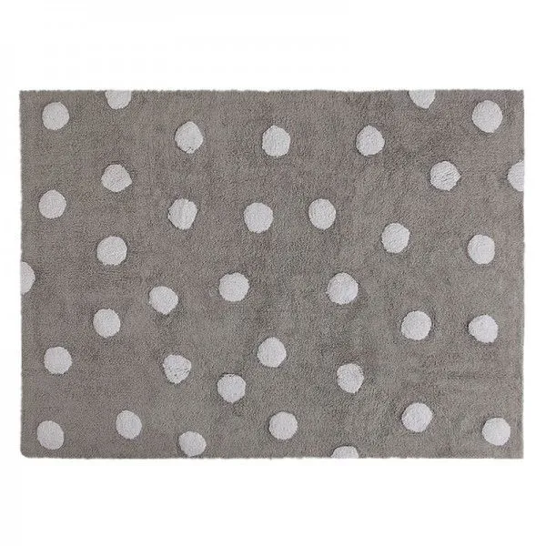 Dywan dziecięcy TOPOS GRIS/GREY 120x160 szary w białe kropki | MIRAT.
