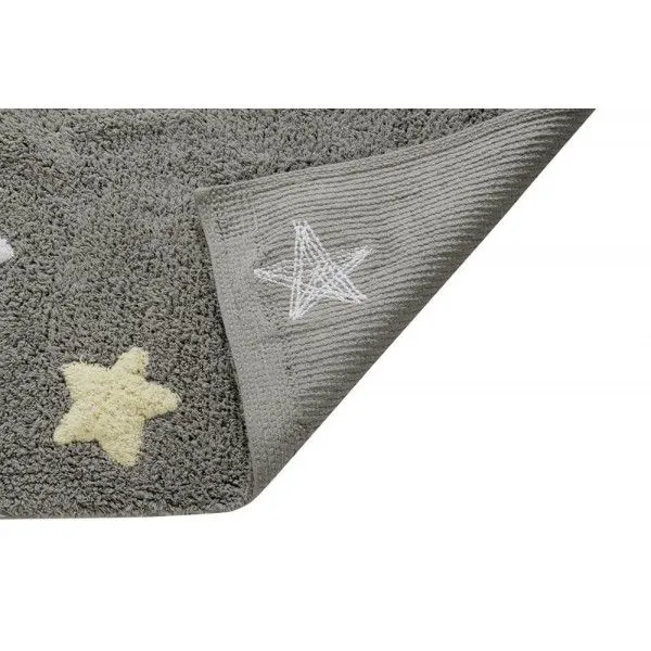 Dywan dziecięcy TRICOLOR STAR 120x160 szary/niebieski w gwiazdki | MIRAT.