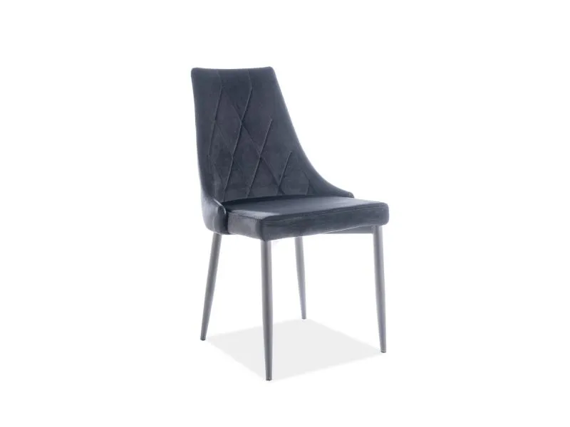 Krzesło TRIX B VELVET czarne SIGNAL | MIRAT. styl GLAMOUR kolekcja TRIX