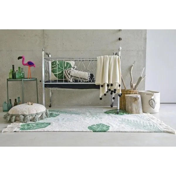 Dywan TROPICAL GREEN 140x200 beżowy bawełniany | MIRAT.