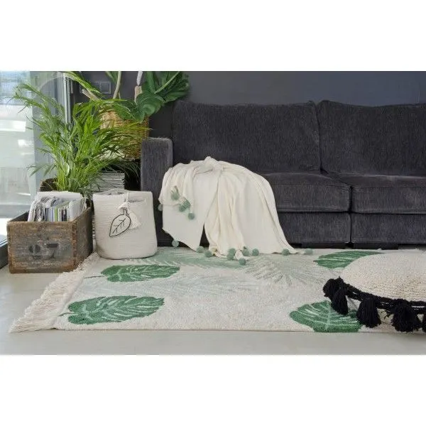 Dywan TROPICAL GREEN 140x200 beżowy bawełniany | MIRAT.