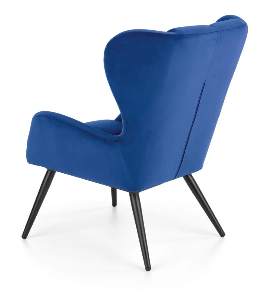 Fotel uszak TYRION VELVET granatowy do salonu | MIRAT. w stylu LOFT kolekcja